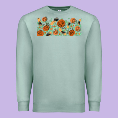 Boho Plant Premium Sweatshirt Designed By Tumblerdesignbyshophia