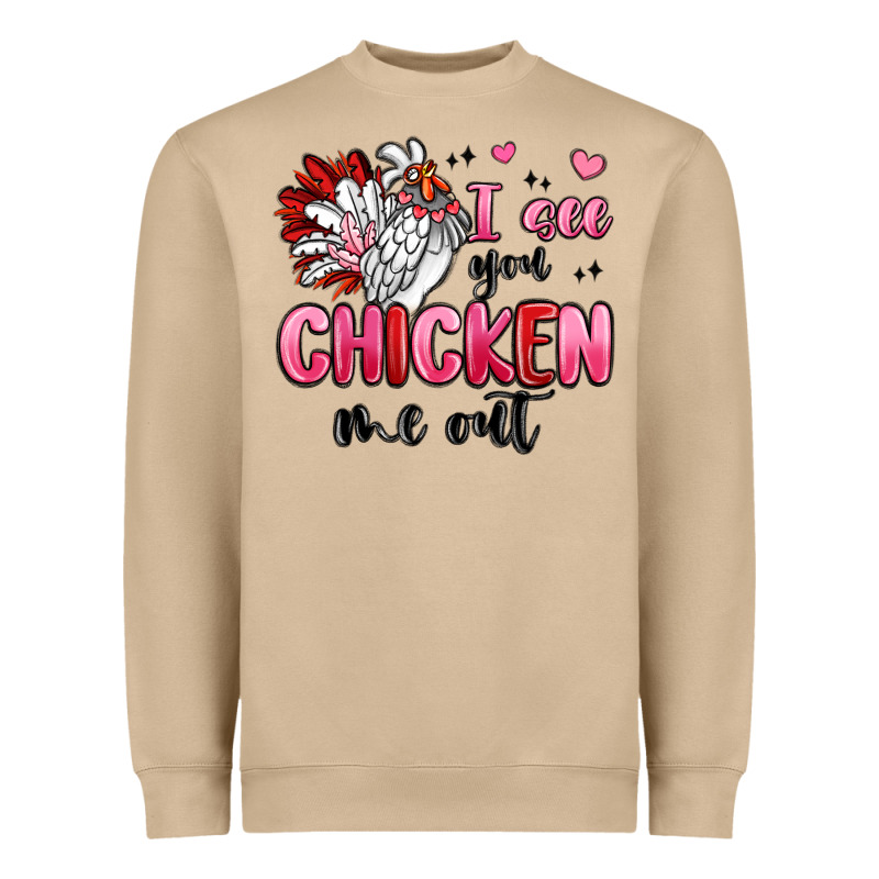 I See You Chicken Out Heavyweight Sweatshirt by MaliasSmallBusiness | Teevron