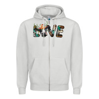 Dove Grey love with holstein cow Zipper Hoodie - BarkalooDesign