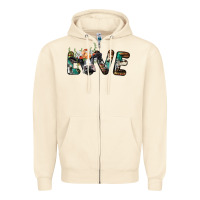 Sandshell love with holstein cow Zipper Hoodie - BarkalooDesign