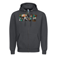 Smoke love with holstein cow Zipper Hoodie - BarkalooDesign