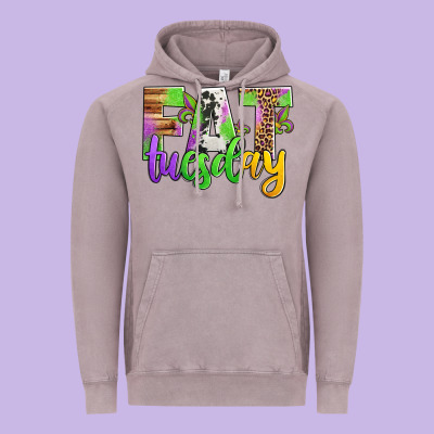 Fat Tuesday Mardi Gras Vintage Hoodie Designed By Jasminsmagicworld