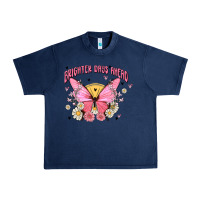 Navy brighter days ahead Urban Heavy Tee - MaliasSmallBusiness