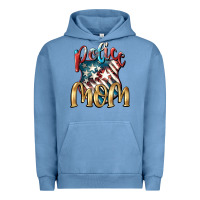 Pigment Pebble Blue Police Mom Urban Hoodie - FaDigitalArtStudio