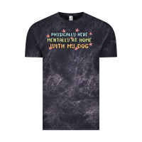 Cloud Black physically here mentally at home with my dog Vintage Tee - MaliasSmallBusiness