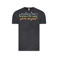 Vintage Black physically here mentally at home with my dog Vintage Tee - MaliasSmallBusiness