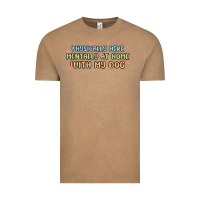 Vintage Coffee physically here mentally at home with my dog Vintage Tee - MaliasSmallBusiness