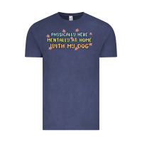 Vintage Denim physically here mentally at home with my dog Vintage Tee - MaliasSmallBusiness