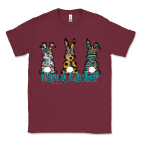 Burgundy Happy Easter Classic Tee - CowhideDigitalArt