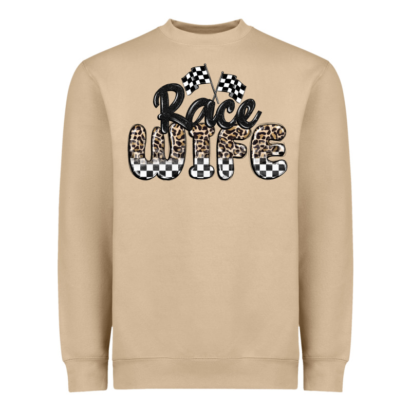 Race Wife Heavyweight Sweatshirt by MaliasSmallBusiness | Teevron