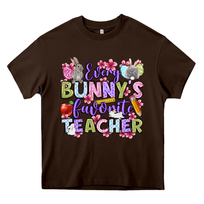 Easter Day Every Bunny's Favorite Teacher Heavy Core Tee by OliviaCreatesArt | Teevron
