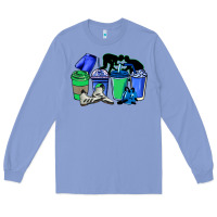 Colony Blue wrestling coffee cups Long Sleeve Tee - NancyCooperArtShop