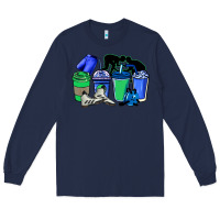 Navy wrestling coffee cups Long Sleeve Tee - NancyCooperArtShop