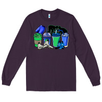 Plum wrestling coffee cups Long Sleeve Tee - NancyCooperArtShop
