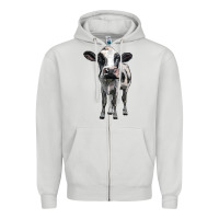 Dove Grey holstein cow Zipper Hoodie - BarkalooDesign
