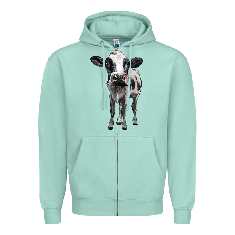 Holstein Cow Zipper Hoodie by BarkalooDesign | Teevron
