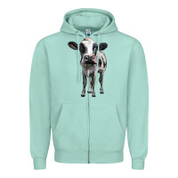 Seafoam holstein cow Zipper Hoodie - BarkalooDesign