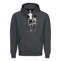 Smoke holstein cow Zipper Hoodie - BarkalooDesign