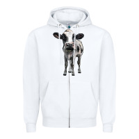 White holstein cow Zipper Hoodie - BarkalooDesign