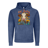 Vintage Denim heifer with sunflowers Vintage Hoodie - LillyAllenDesigns