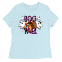 Baby Blue Boo yall Ladies Tee - CowhideDigitalArt