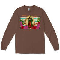 Chestnut western our lady of Guadalupe Long Sleeve Tee - JahusDesignShop
