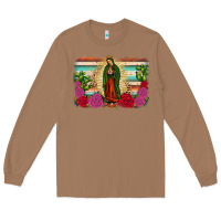 Toasted Coconut western our lady of Guadalupe Long Sleeve Tee - JahusDesignShop