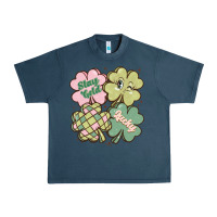 Midnight Navy st patricks day clover Urban Heavy Tee - MaliasSmallBusiness
