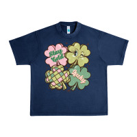 Navy st patricks day clover Urban Heavy Tee - MaliasSmallBusiness