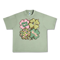 Oil Green st patricks day clover Urban Heavy Tee - MaliasSmallBusiness