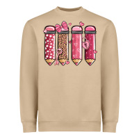 Mushroom valentine' day teacher school pencils Heavyweight Sweatshirt - MaliasSmallBusiness