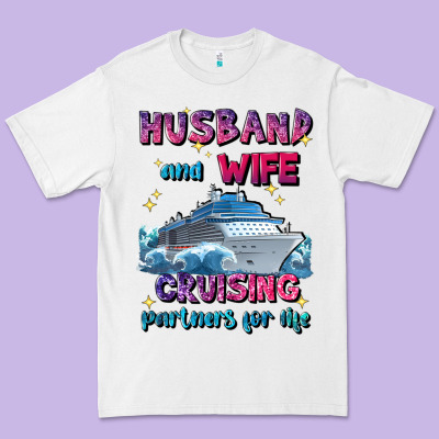 Husband And Wife Cruising Partners For Life Premium Tee Designed By Jahusdesignshop