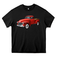 Black western red truck right 34 view Heavy Core Tee - FaDigitalArtStudio