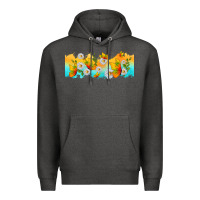 Charcoal Heather butterflies summer Premium Hoodie - TumblerDesignByShophia
