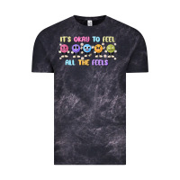 Cloud Black it's okay to feel all the feels Vintage Tee - MaliasSmallBusiness