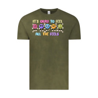 Vintage Olive it's okay to feel all the feels Vintage Tee - MaliasSmallBusiness