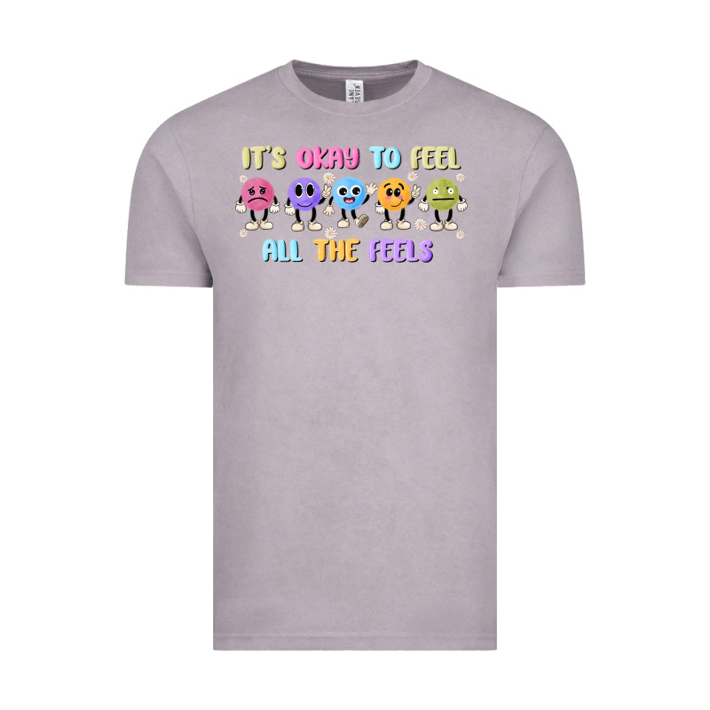 It's Okay To Feel All The Feels Vintage Tee by MaliasSmallBusiness | Teevron