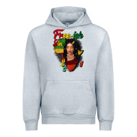 Heather Grey Free-ish since 1865 black woman Urban Hoodie - FaDigitalArtStudio