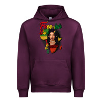 Mauve Wine Free-ish since 1865 black woman Urban Hoodie - FaDigitalArtStudio