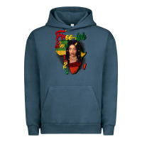 Pigment Midnight Navy Free-ish since 1865 black woman Urban Hoodie - FaDigitalArtStudio