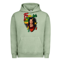 Pigment Oil Green Free-ish since 1865 black woman Urban Hoodie - FaDigitalArtStudio