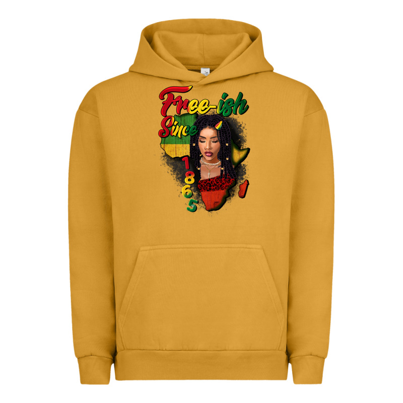 Free-ish Since 1865 Black Woman Urban Hoodie by FaDigitalArtStudio | Teevron