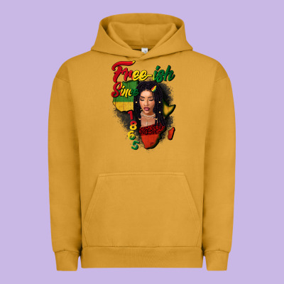 Free-ish Since 1865 Black Woman Urban Hoodie Designed By Fadigitalartstudio