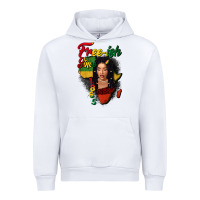 White Free-ish since 1865 black woman Urban Hoodie - FaDigitalArtStudio