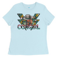 Baby Blue cowgirl2 2 Ladies Tee - SublimationCraftShop