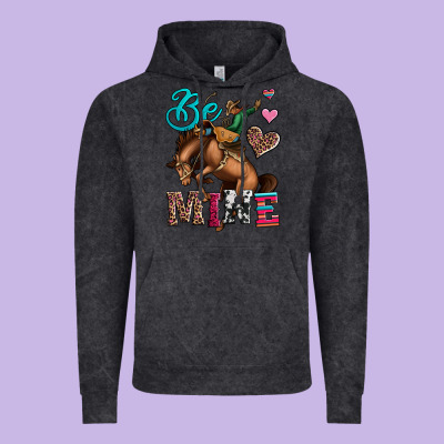 Be Mine Cowboy Rodeo Valentines Day Vintage Hoodie Designed By Jasminsmagicworld