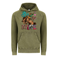 Vintage Olive be mine cowboy rodeo valentines day Vintage Hoodie - Jasminsmagicworld
