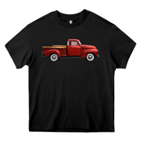 Black western red truck right side view Heavy Core Tee - FaDigitalArtStudio