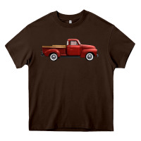 Western Red Truck Right Side View Heavy Core Tee | Teevron