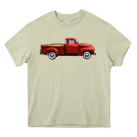 Mossy western red truck right side view Heavy Core Tee - FaDigitalArtStudio